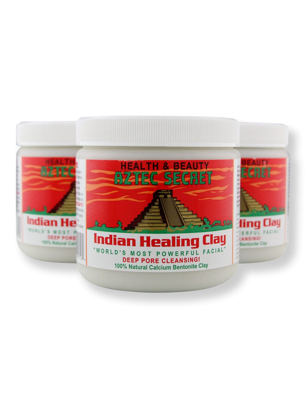 Aztec Secret Aztec Secret Indian Healing Clay Calcium Bentonite Clay 1 lb 3 ct Face Masks 