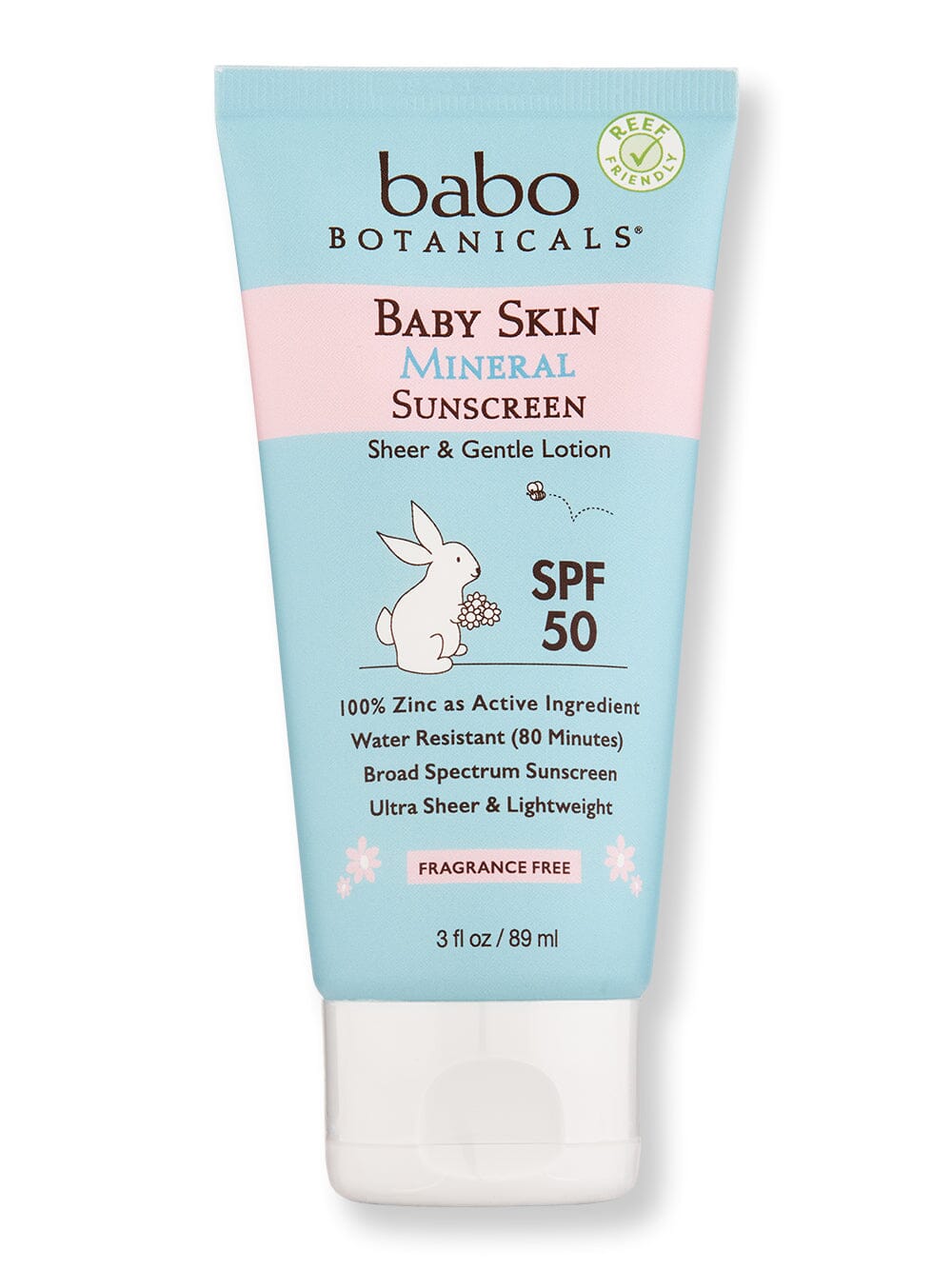 Babo Botanicals Babo Botanicals Baby Skin Mineral Sunscreen SPF 50 Body Sunscreens 3 oz 
