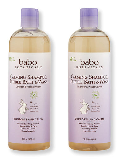 Babo Botanicals Babo Botanicals Calming Shampoo Bubble Bath & Wash 2 Ct 15 oz Baby Shampoos & Washes 