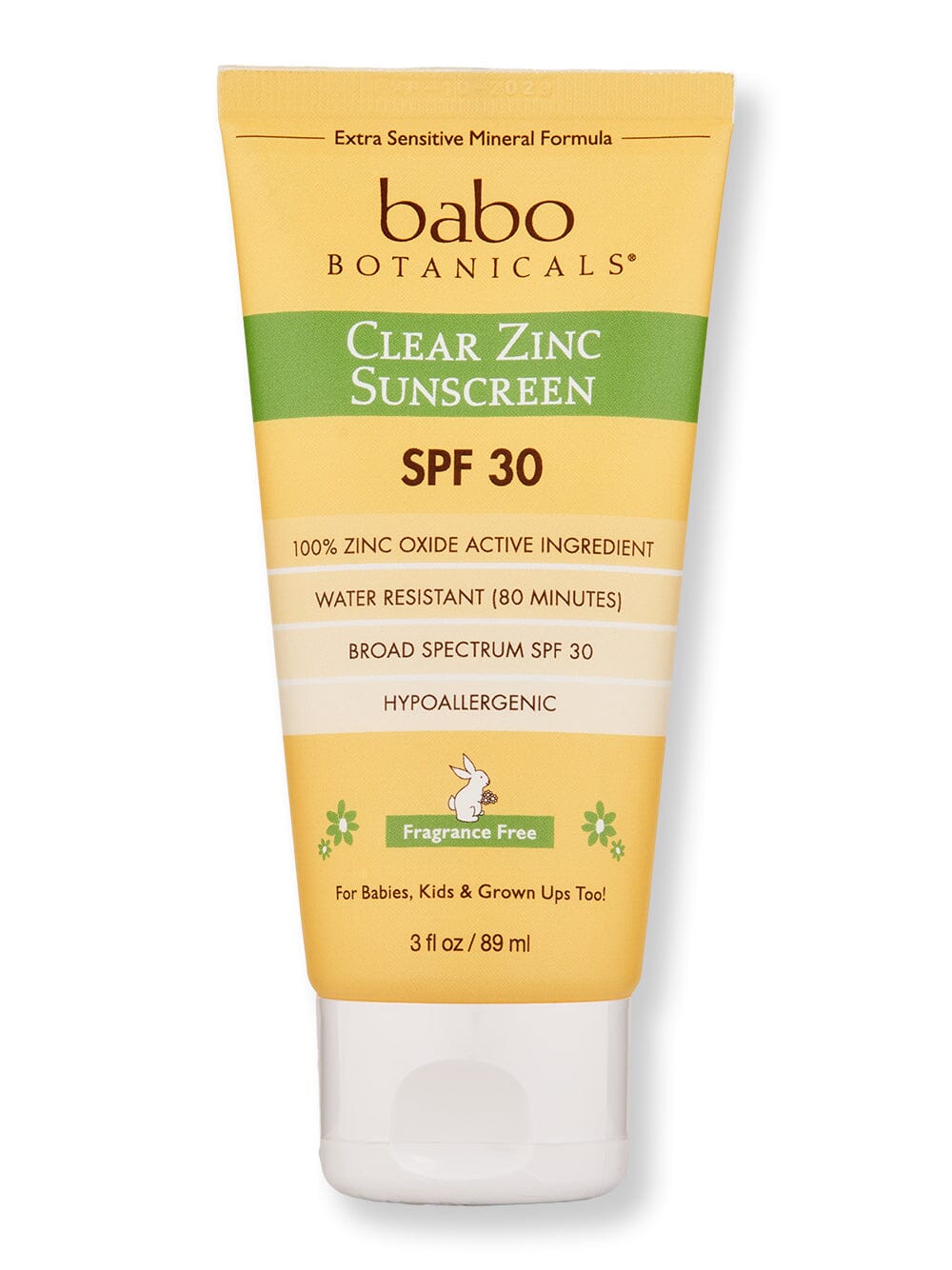 Babo Botanicals Babo Botanicals Clear Zinc Sunscreen Lotion SPF 30 Fragrance Free Body Sunscreens 3 oz 