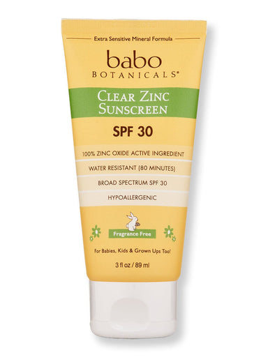 Babo Botanicals Babo Botanicals Clear Zinc Sunscreen Lotion SPF 30 Fragrance Free Body Sunscreens 3 oz 
