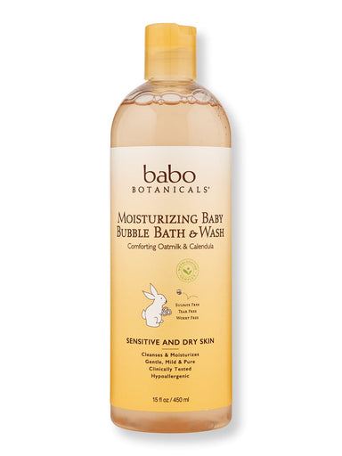 Babo Botanicals Babo Botanicals Moisturizing Baby Bubble Bath & Wash 15 oz Baby Shampoos & Washes 