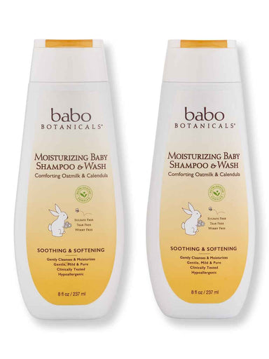 Babo Botanicals Babo Botanicals Moisturizing Baby Shampoo & Wash 2 Ct 8 oz Baby Shampoos & Washes 