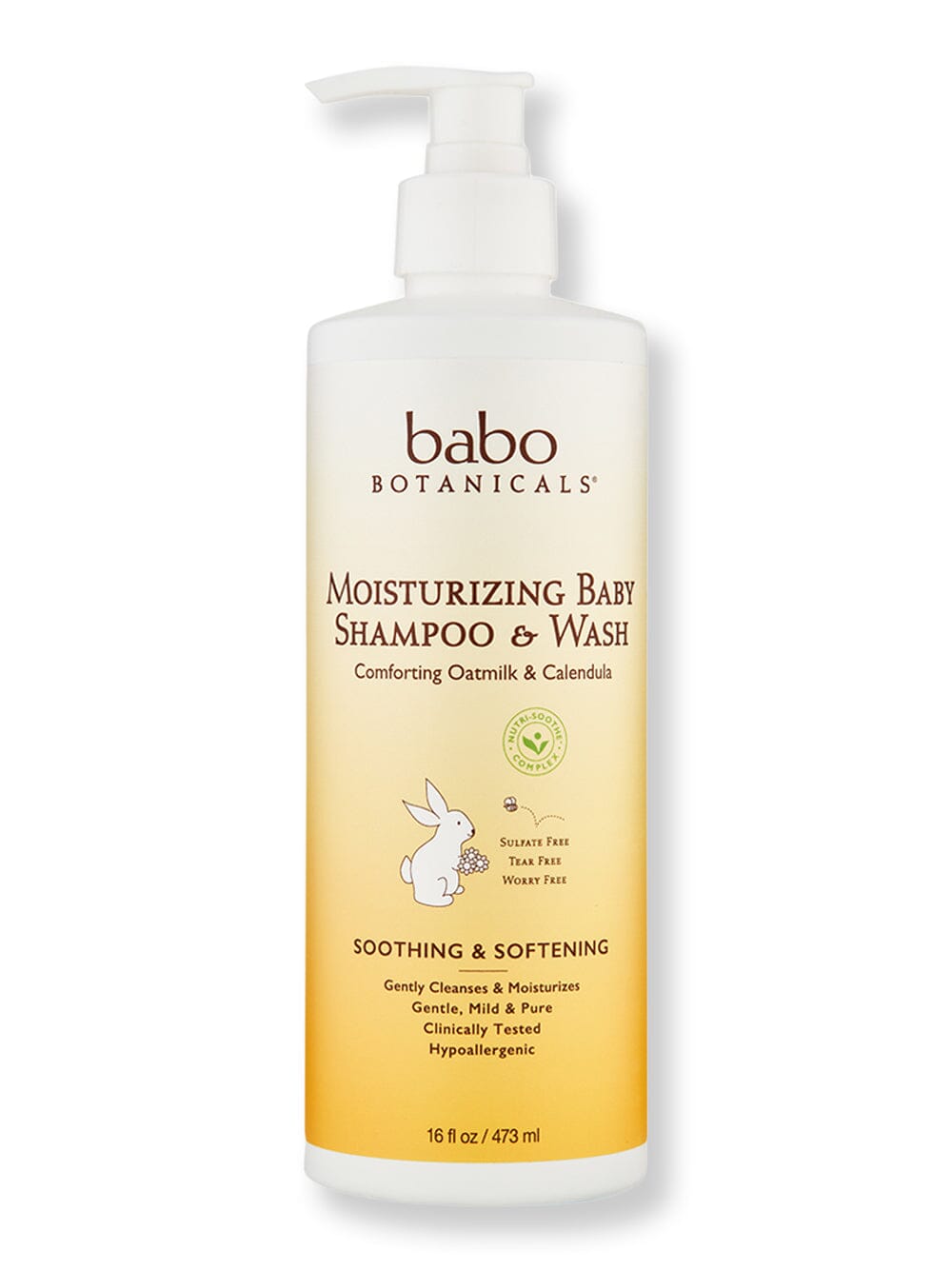 Babo Botanicals Babo Botanicals Moisturizing Baby Shampoo & Wash Baby Shampoos & Washes 16 oz 