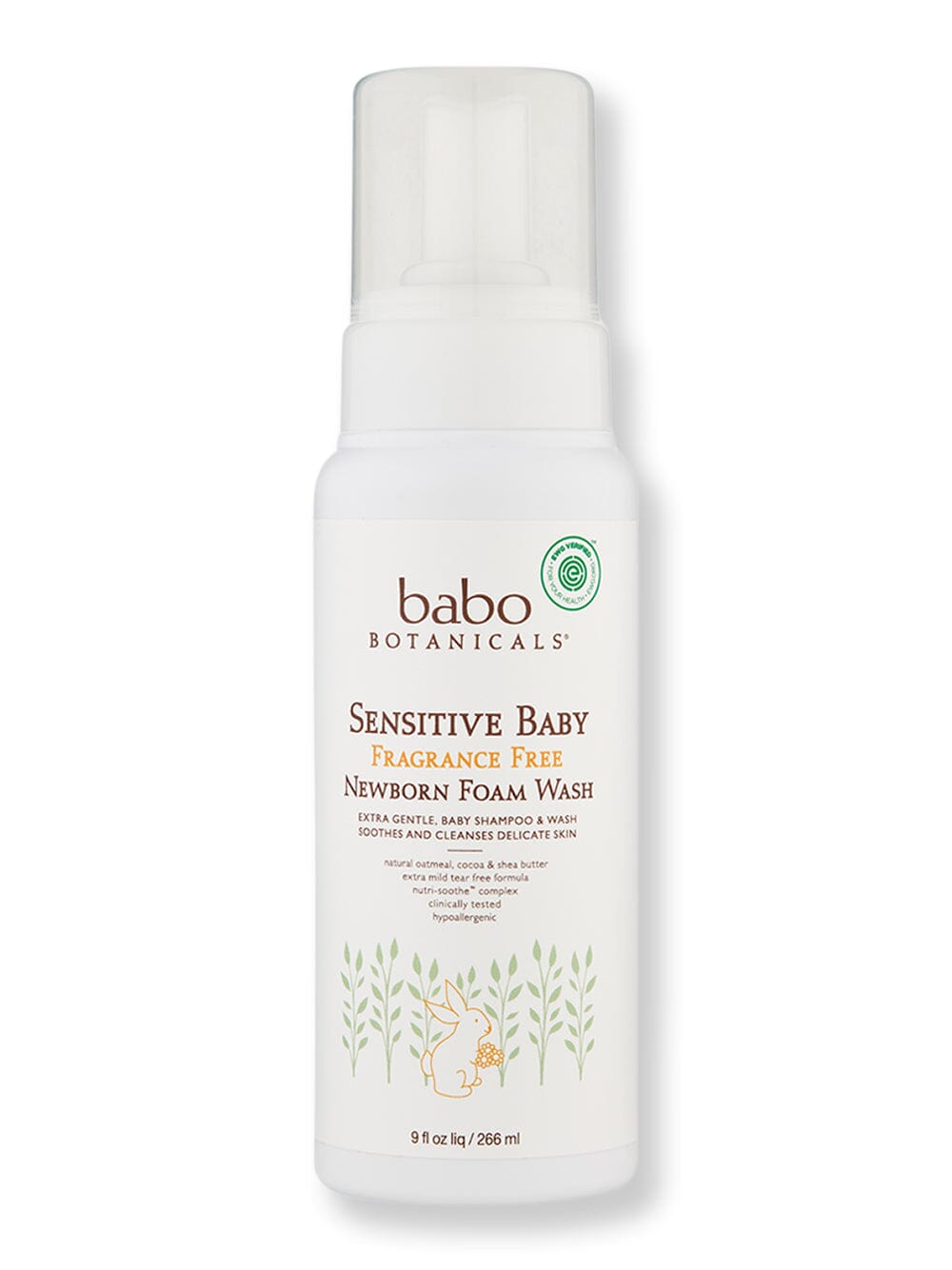 Babo Botanicals Babo Botanicals Sensitive Baby Foam Wash Baby Shampoos & Washes 9 oz 