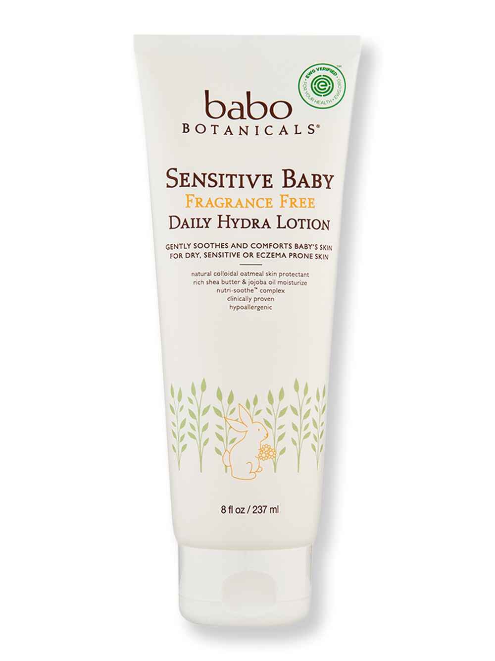 Babo Botanicals Babo Botanicals Sensitive Baby Fragrance Free Daily Hydra Lotion 8 oz Baby Skin Care 