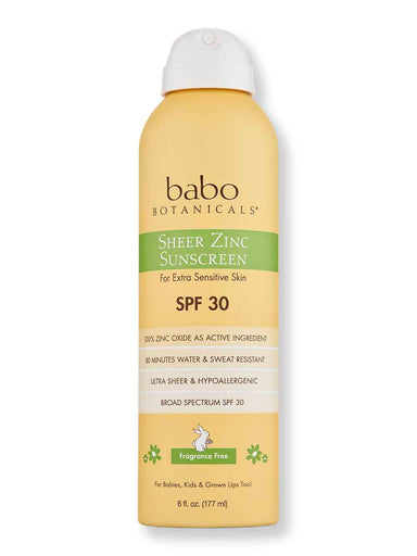 Babo Botanicals Babo Botanicals Sheer Zinc Continuous Spray Sunscreen SPF 30 6 oz Body Sunscreens 
