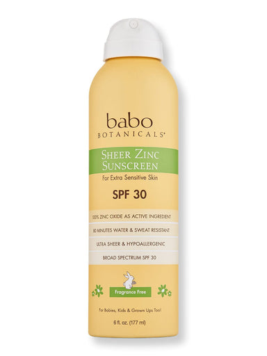 Babo Botanicals Babo Botanicals Sheer Zinc Continuous Spray Sunscreen SPF 30 Body Sunscreens 6 oz 