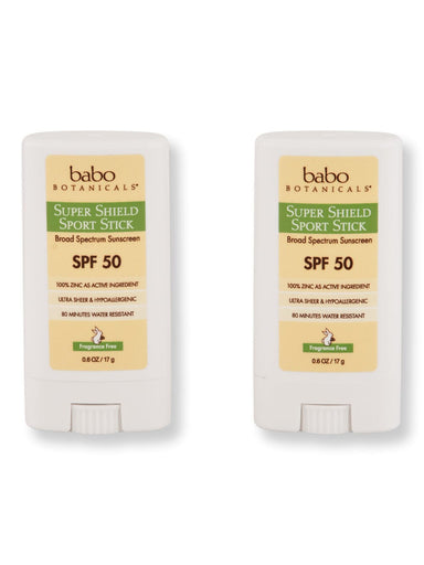 Babo Botanicals Babo Botanicals Super Shield Sport Stick Sunscreen SPF 50 2 Ct .6 oz Body Sunscreens 