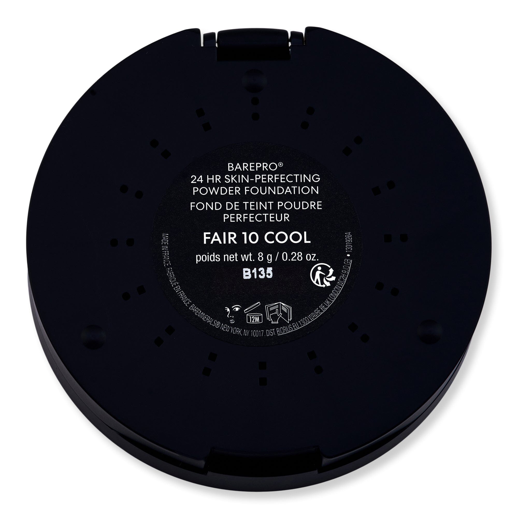 Bareminerals Bareminerals BarePro 24HR Skin-Perfecting Powder Foundation 0.28 oz 8 g Fair 10 Cool Tinted Moisturizers & Foundations 