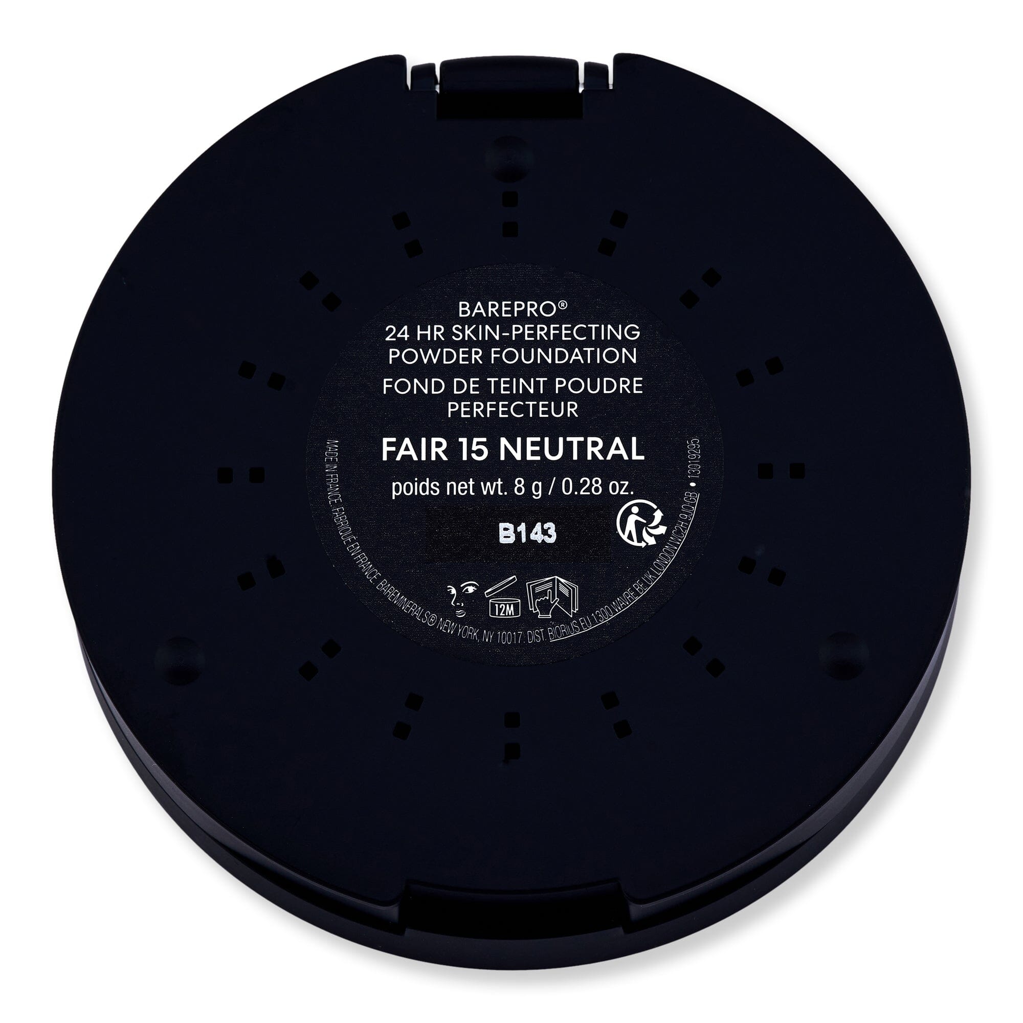 Bareminerals Bareminerals BarePro 24HR Skin-Perfecting Powder Foundation 0.28 oz 8 g Fair 15 Neutral Tinted Moisturizers & Foundations 