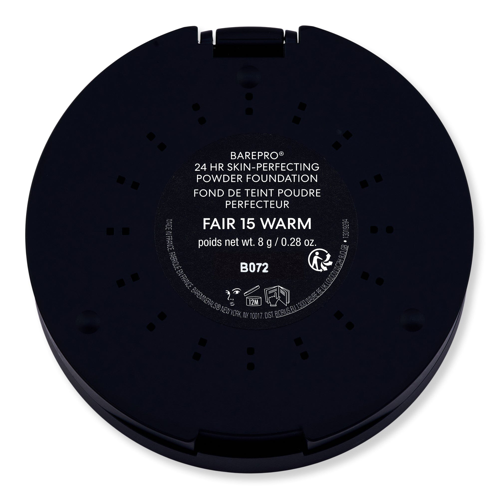 Bareminerals Bareminerals BarePro 24HR Skin-Perfecting Powder Foundation 0.28 oz 8 g Fair 15 Warm Tinted Moisturizers & Foundations 
