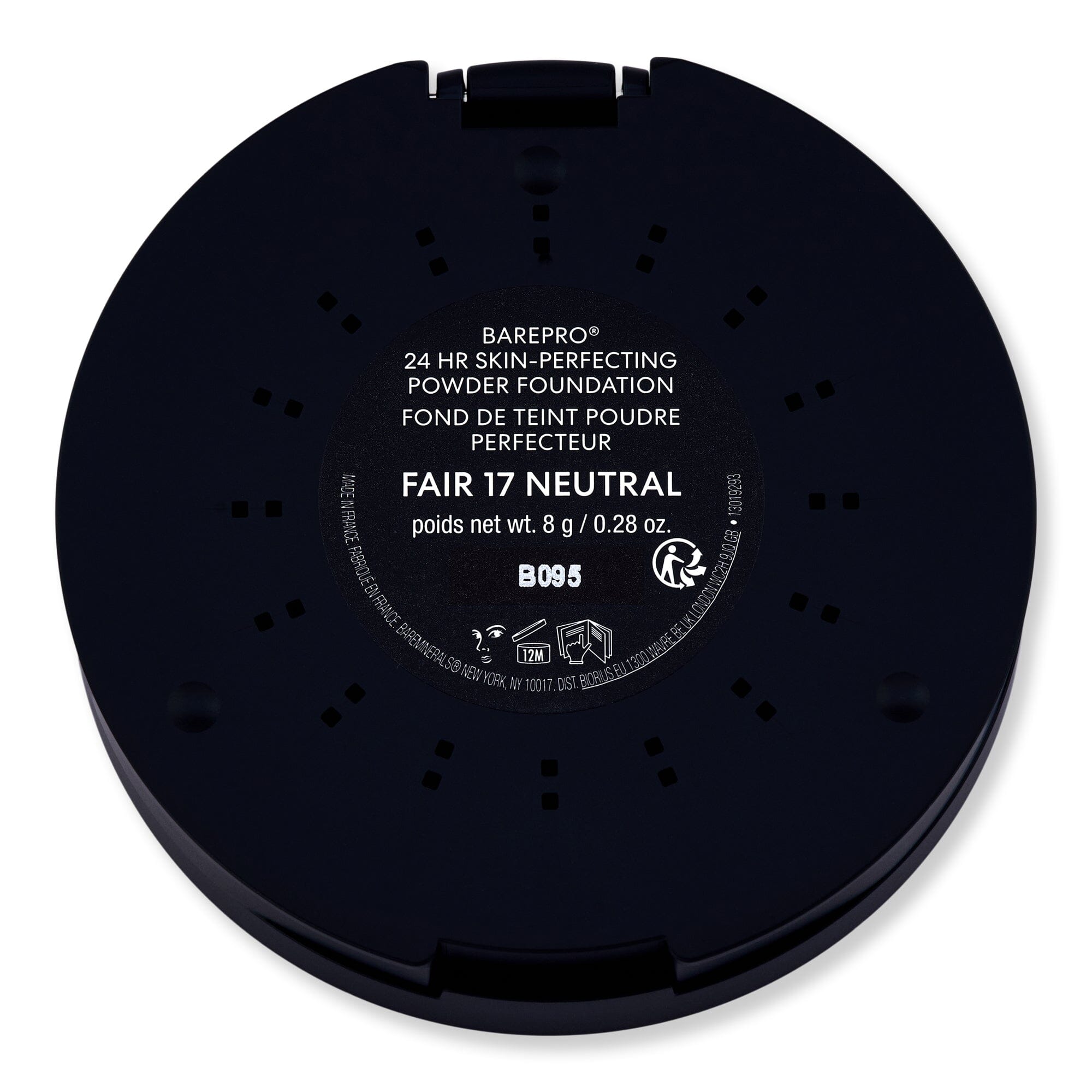 Bareminerals Bareminerals BarePro 24HR Skin-Perfecting Powder Foundation 0.28 oz 8 g Fair 17 Neutral Tinted Moisturizers & Foundations 