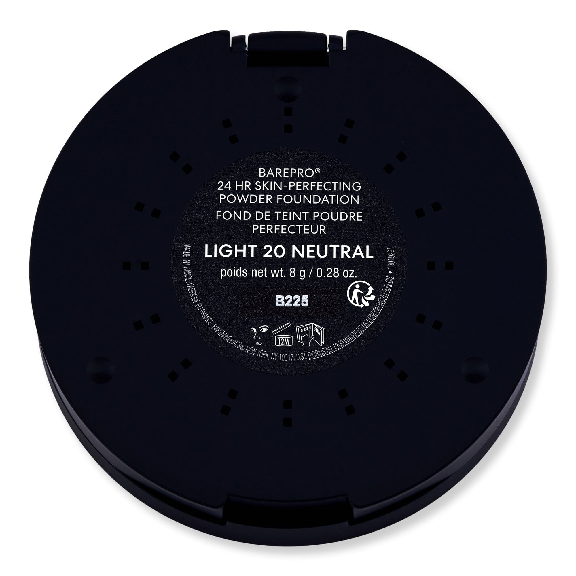 Bareminerals Bareminerals BarePro 24HR Skin-Perfecting Powder Foundation 0.28 oz 8 g Light 20 Neutral Tinted Moisturizers & Foundations 