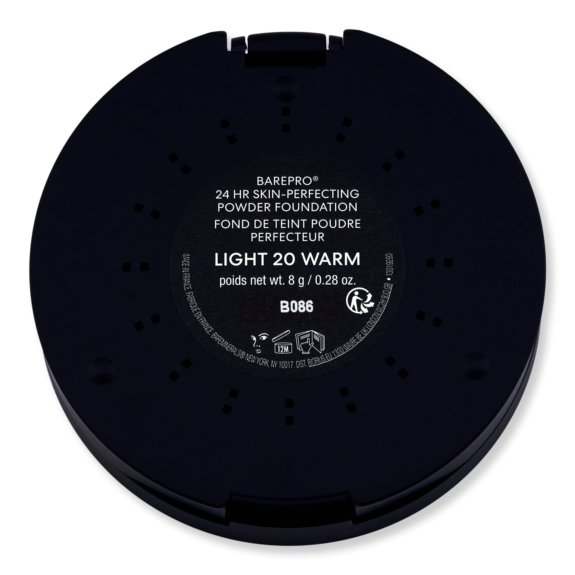 Bareminerals Bareminerals BarePro 24HR Skin-Perfecting Powder Foundation 0.28 oz 8 g Light 20 Warm Tinted Moisturizers & Foundations 