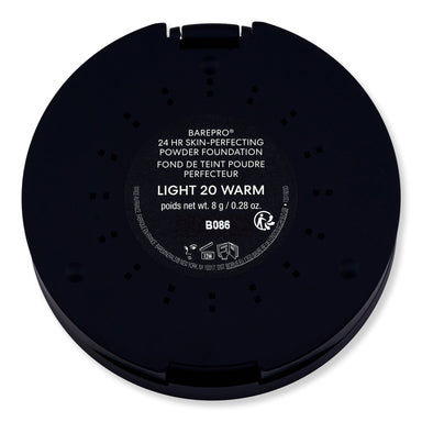 Bareminerals Bareminerals BarePro 24HR Skin-Perfecting Powder Foundation 0.28 oz 8 g Light 20 Warm Tinted Moisturizers & Foundations 