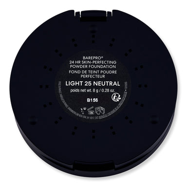 Bareminerals Bareminerals BarePro 24HR Skin-Perfecting Powder Foundation 0.28 oz 8 g Light 25 Neutral Tinted Moisturizers & Foundations 
