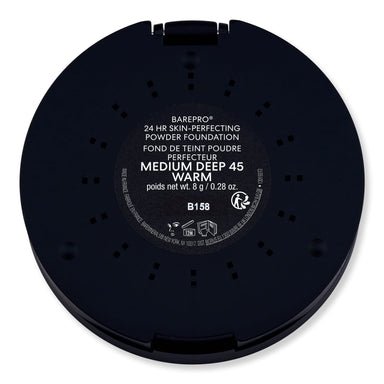 Bareminerals Bareminerals BarePro 24HR Skin-Perfecting Powder Foundation 0.28 oz 8 g Medium Deep 45 Warm Tinted Moisturizers & Foundations 