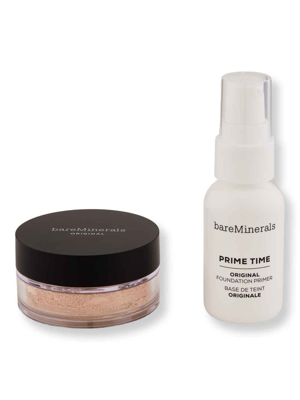 Bareminerals Bareminerals Original Foundation SPF15 Fairly Light 03 8g & Prime Time Original Foundation Primer for Face 1 oz Tinted Moisturizers & Foundations 