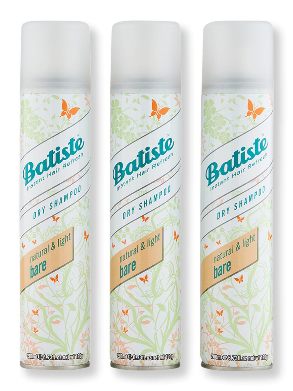 Batiste Batiste Dry Shampoo Bare 3 Ct 6.73 fl oz Dry Shampoos 