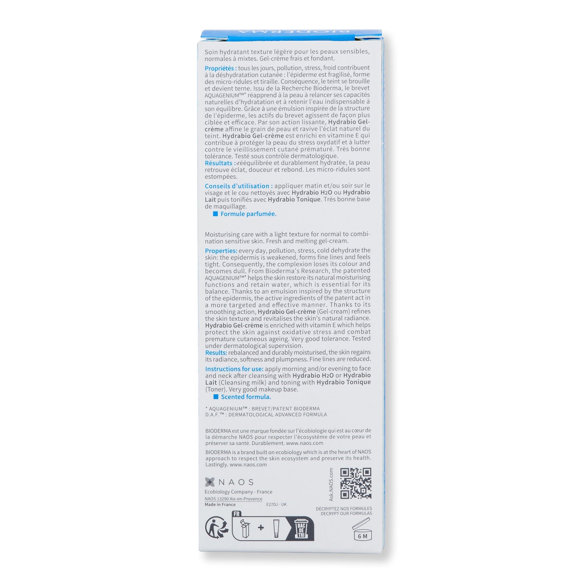 Bioderma Bioderma Hydrabio Gel Cream 1.35 fl oz 40 ml Face Moisturizers 