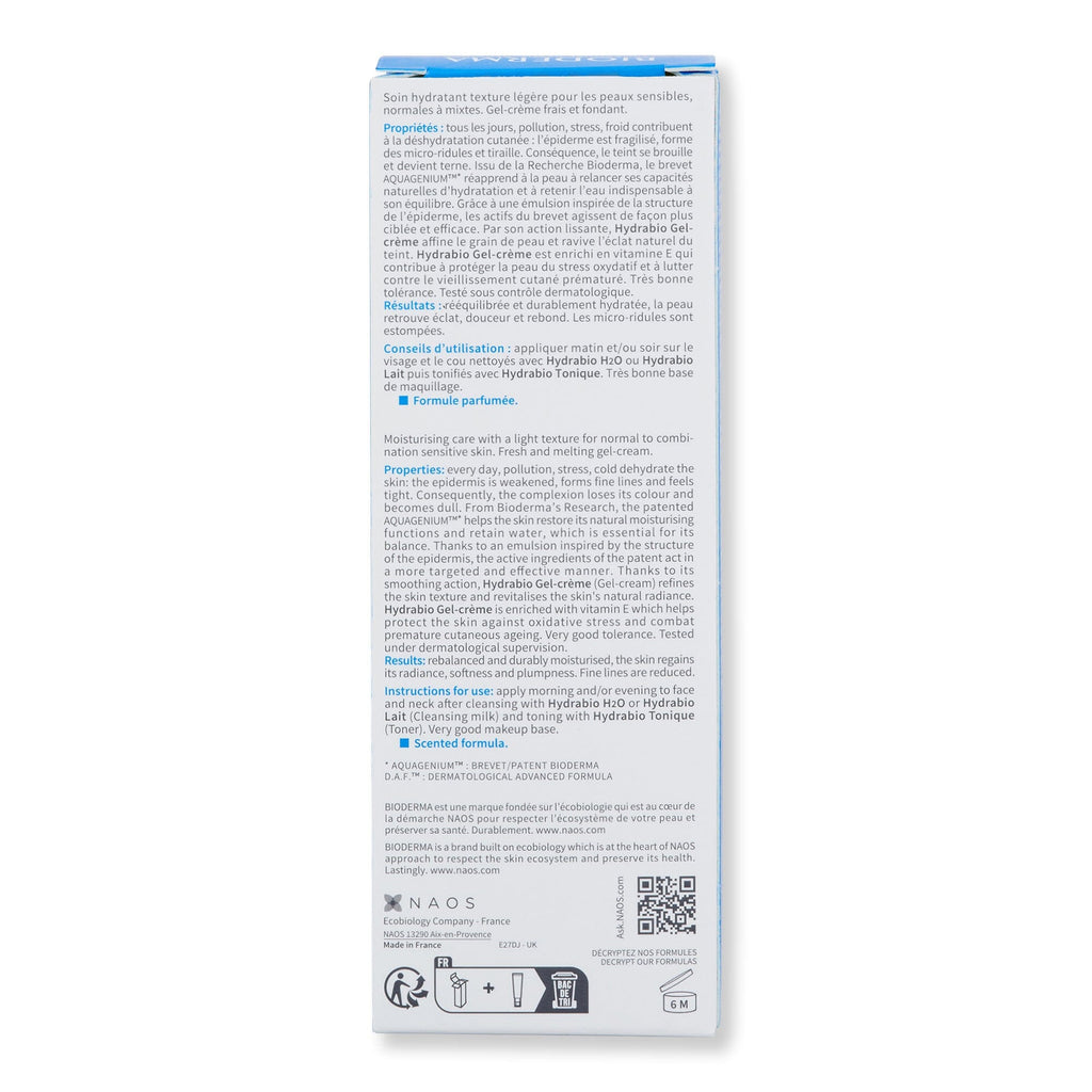 Bioderma Bioderma Hydrabio Gel Cream Face Moisturizers 
