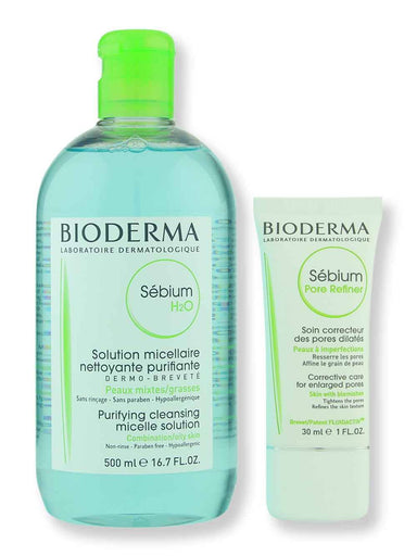 Bioderma Bioderma Sebium H2O 16.7 oz & Sebium Pore Refiner Cream 1 oz Skin Care Kits 