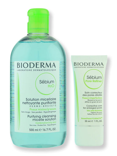 Bioderma Bioderma Sebium H2O 16.7 oz & Sebium Pore Refiner Cream 1 oz Skin Care Kits 