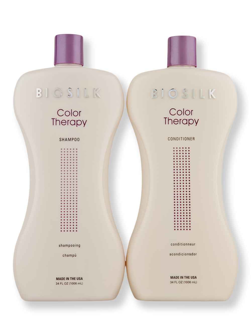 Biosilk Biosilk Color Therapy Shampoo & Conditioner 34 oz Hair Care Value Sets 