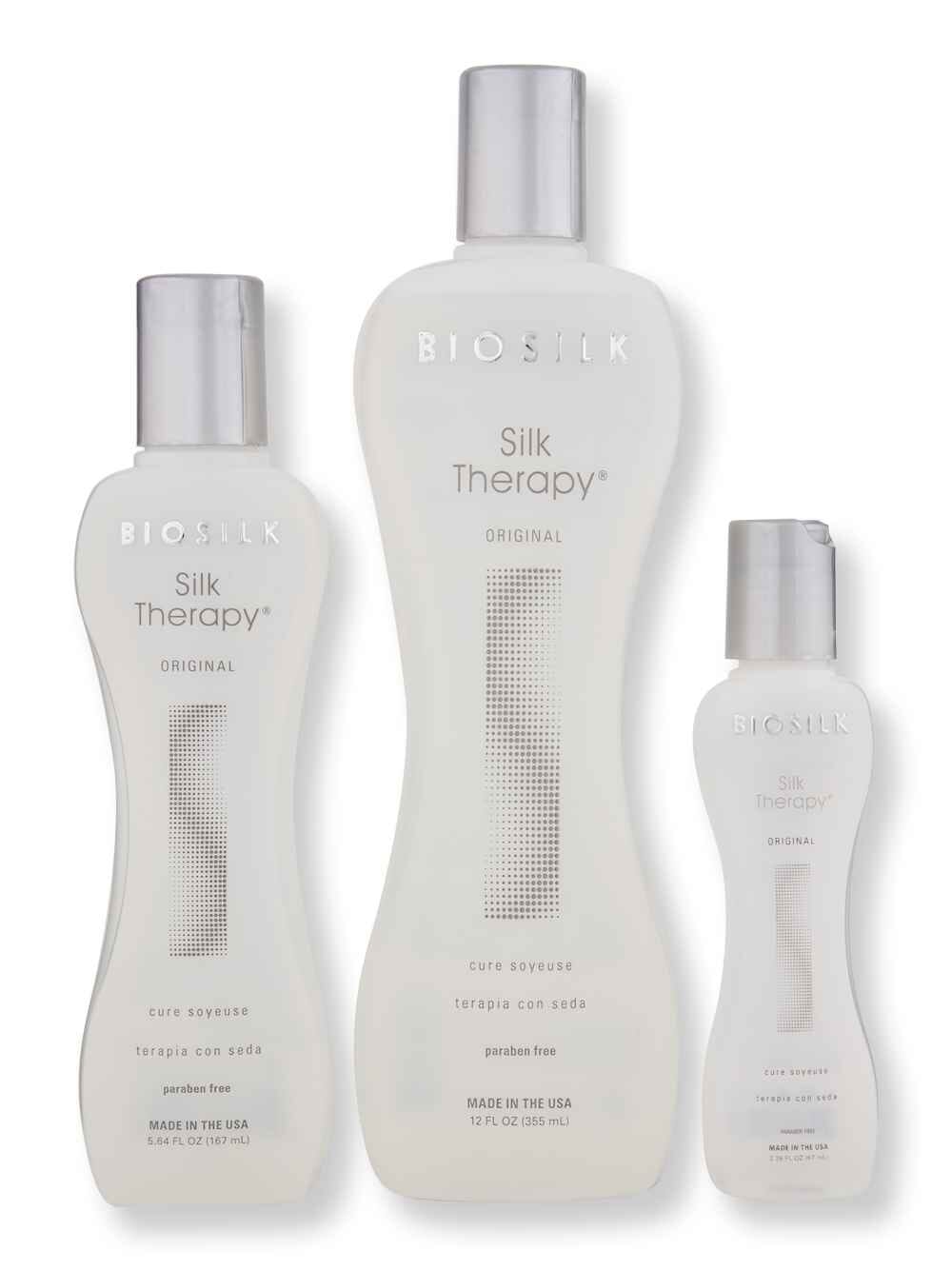 Biosilk Biosilk Silk Therapy 12 oz, 5.64 oz, & 2.26 oz Hair & Scalp Repair 