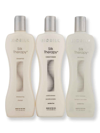 Biosilk Biosilk Silk Therapy 12 oz, Shampoo 12 oz, & Conditioner 12 oz Hair Care Value Sets 