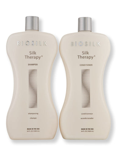 Biosilk Biosilk Silk Therapy Shampoo & Conditioner 34 oz Hair Care Value Sets 