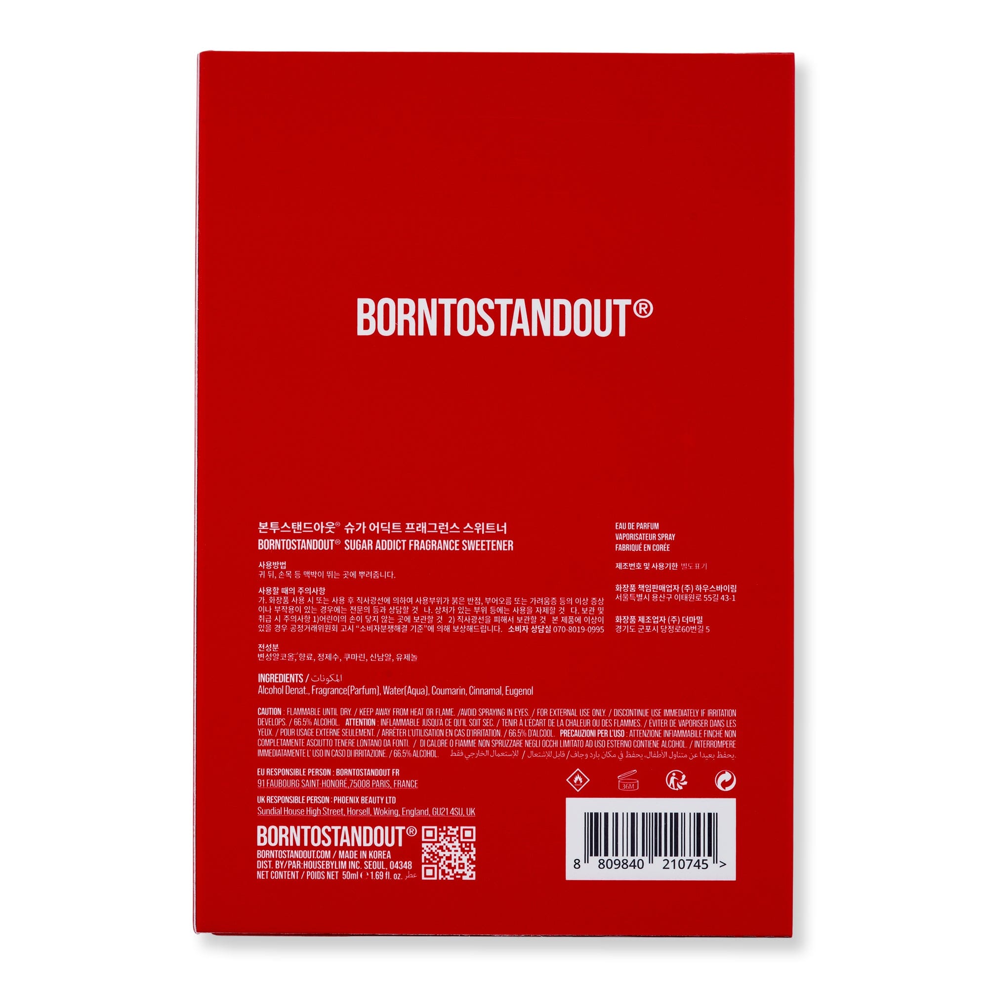 BORNTOSTANDOUT BORNTOSTANDOUT Sugar Addict Eau de Parfum Perfume 
