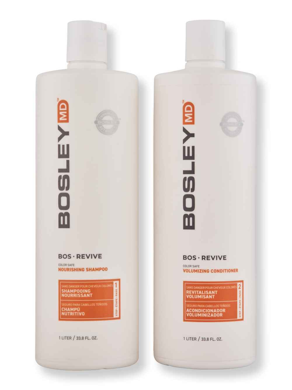 Bosley Bosley BosRevive Shampoo & Conditioner For Color-Treated Hair 33.8 oz Hair Care Value Sets 