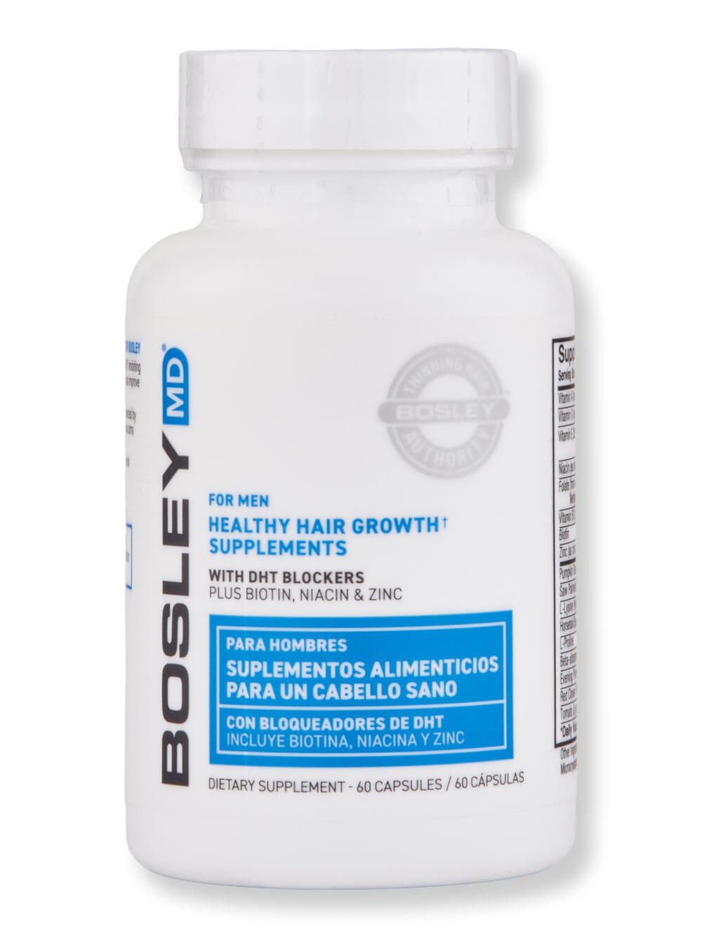 Bosley Bosley Healthy Hair Growth Supplements For Men Wellness Supplements 60 Ct 