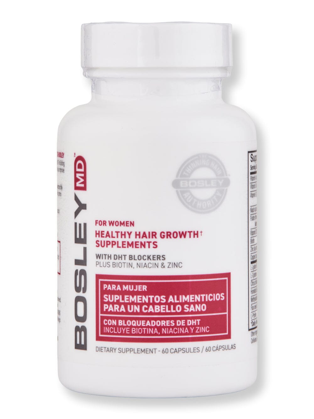 Bosley Bosley Healthy Hair Growth Supplements For Women Wellness Supplements 60 Ct 