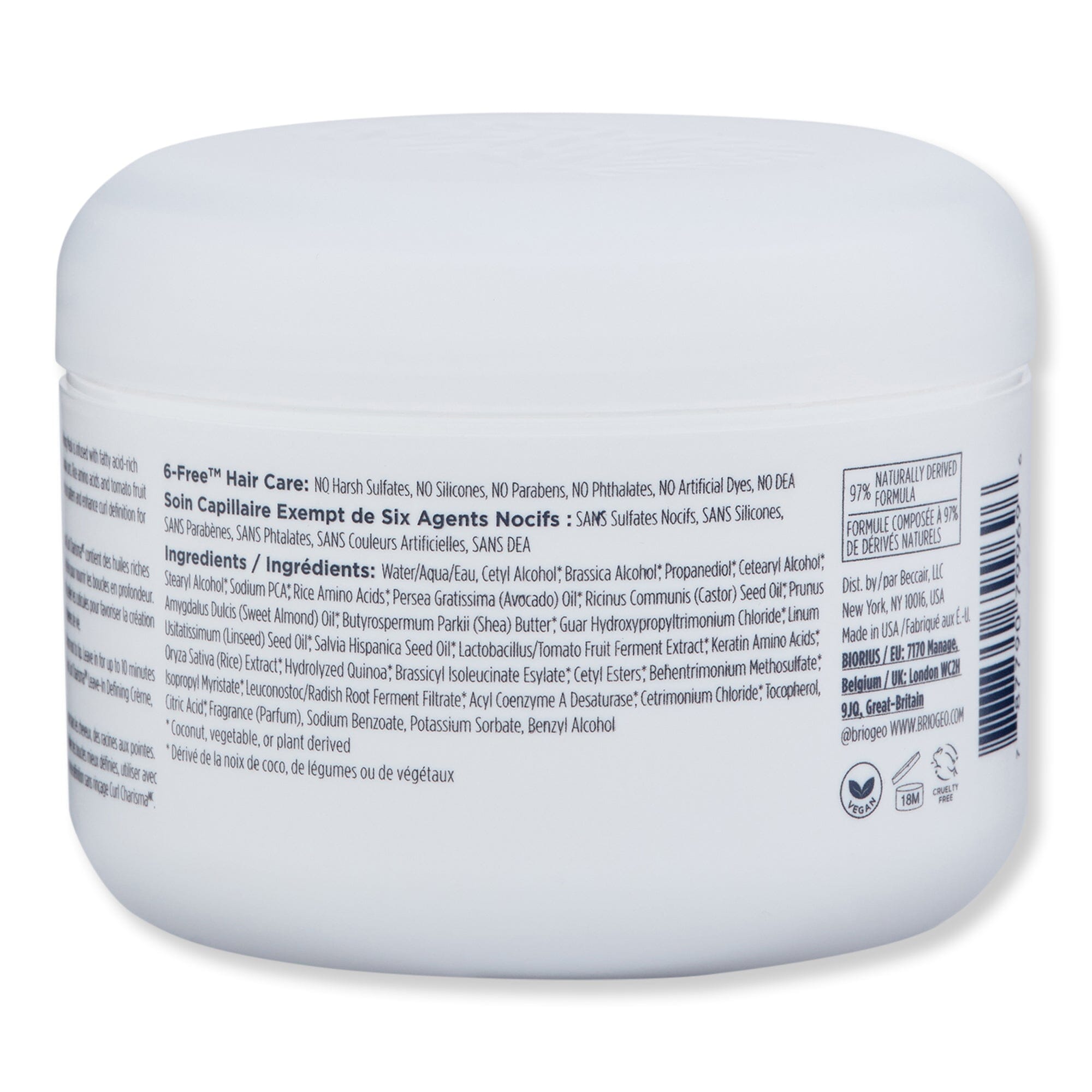 Briogeo Briogeo Curl Charisma Rice Amino + Avocado Hydrating & Defining Mask 8 fl oz Hair Masques 