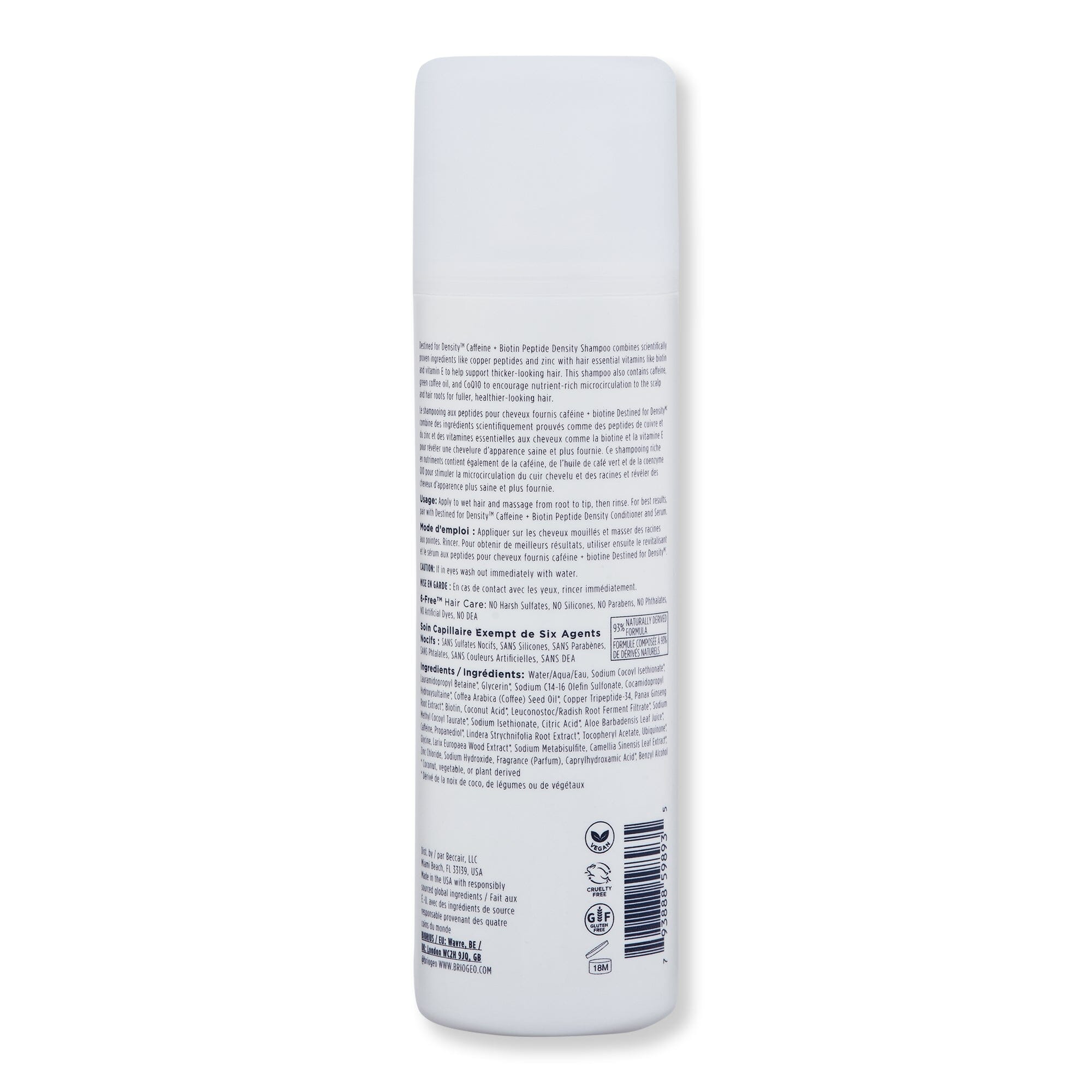 Briogeo Briogeo Destined For Density Caffeine + Biotin Peptide Density Shampoo 8 fl oz 236 ml Shampoos 