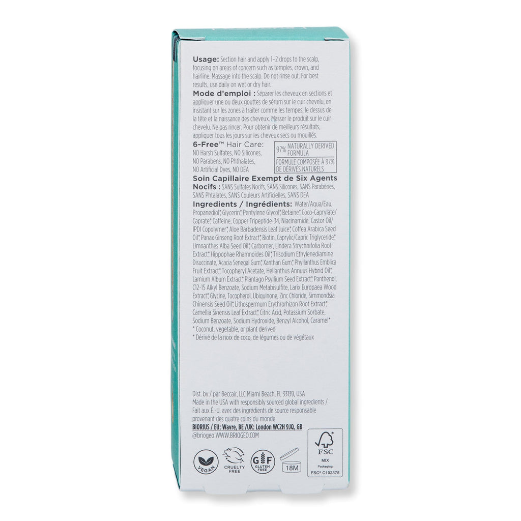 Briogeo Briogeo Destined For Density MegaStrength+ Caffeine + Biotin Peptide Density Serum Hair & Scalp Repair 