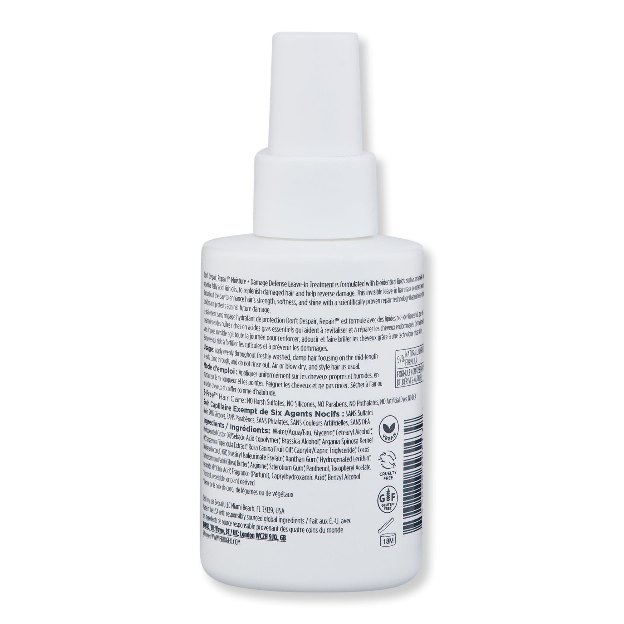 Briogeo Briogeo Don't Despair Repair Moisture + Damage Defense Leave-In Treatment 4 fl oz 118 ml Hair & Scalp Repair 