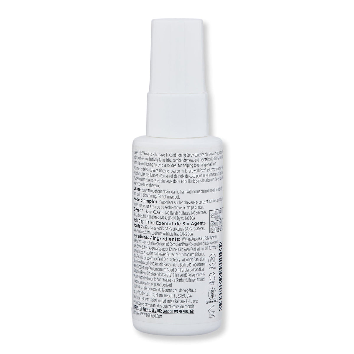 Briogeo Briogeo Farewell Frizz Rosarco Milk Leave-In Conditioning Spray Hair Sprays 