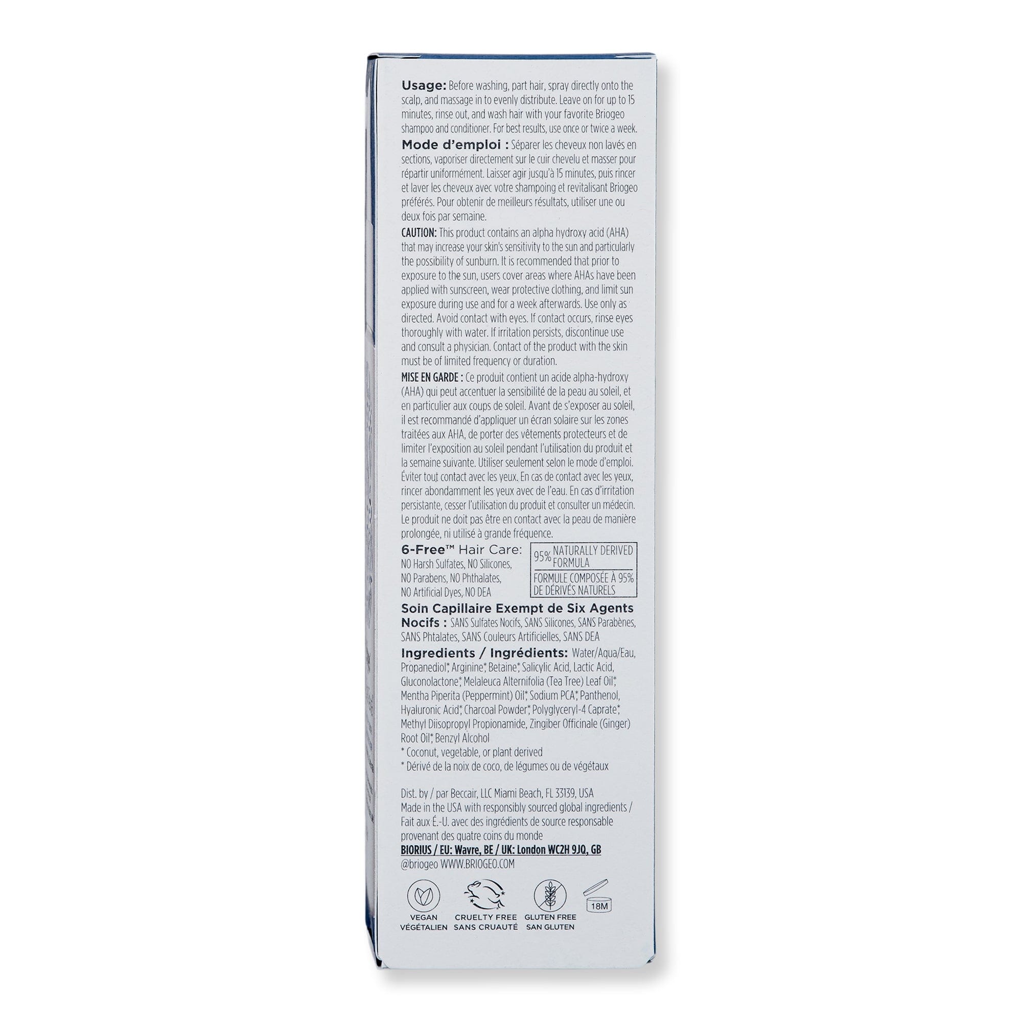 Briogeo Briogeo Scalp Revival Charcoal + Tea Tree Buildup Detox Spray 4 fl oz 120 ml Hair Sprays 