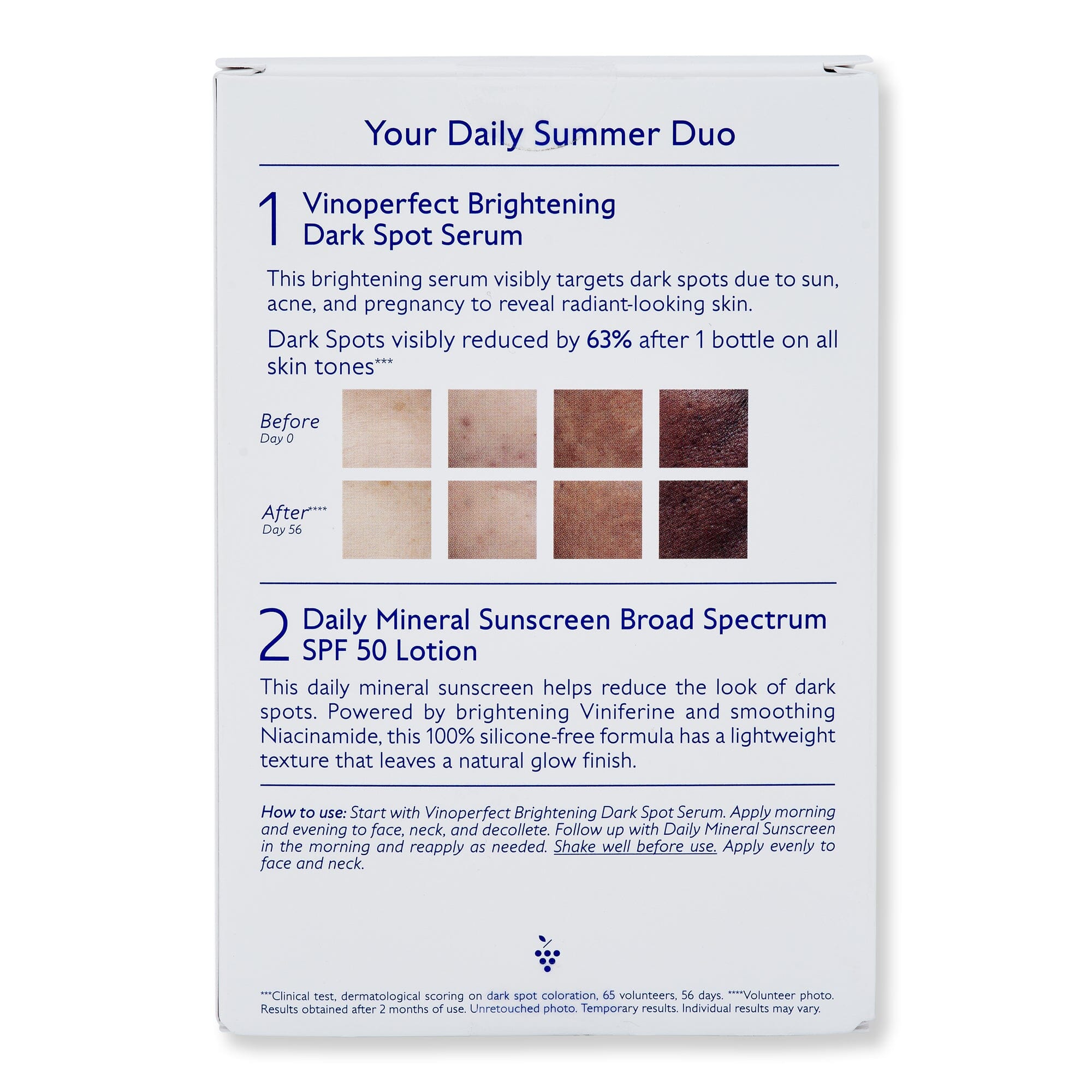 Caudalie Caudalie Dark Spot Brightening Serum & Sunscreen SPF 50 Set Skin Care Kits 