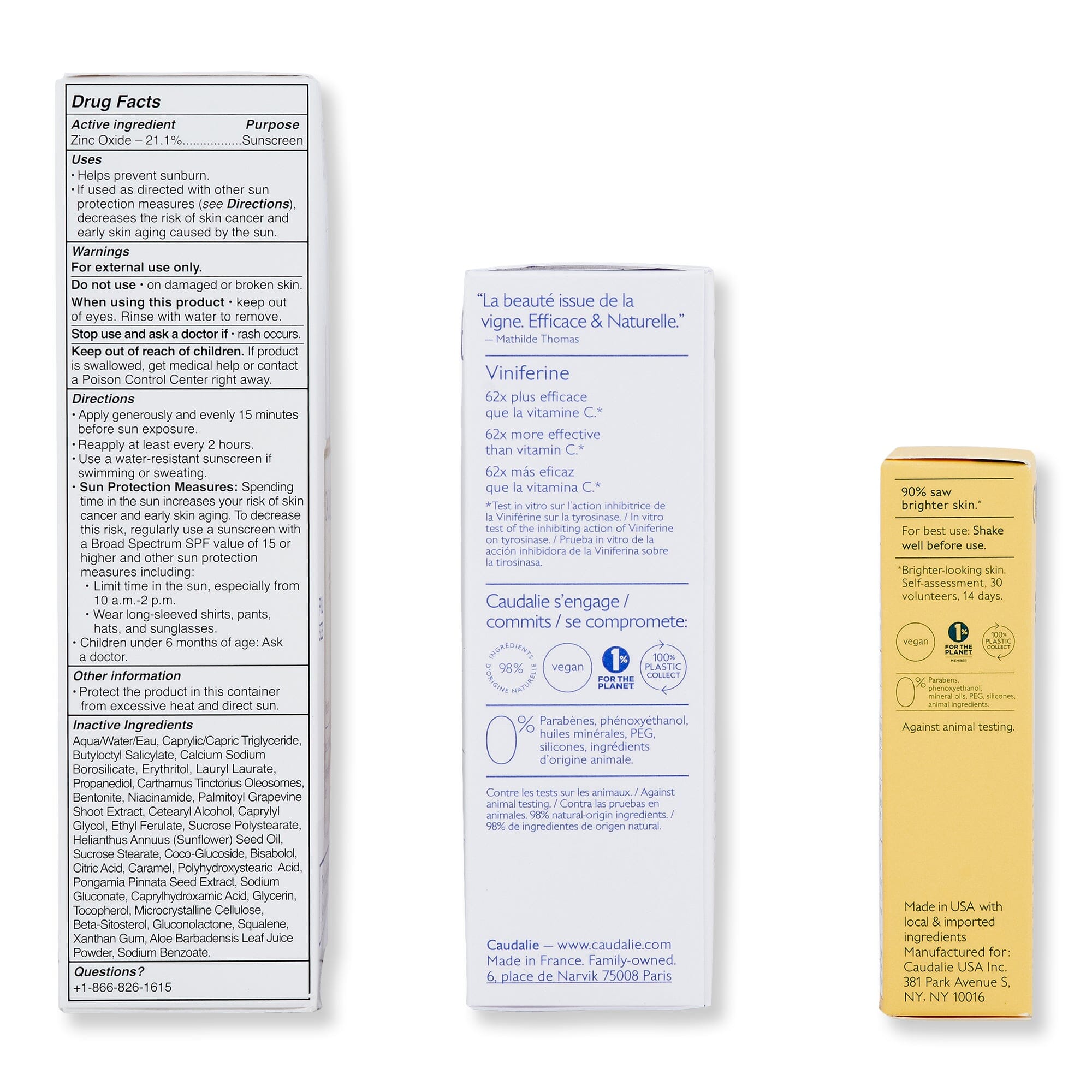 Caudalie Caudalie Dark Spot Brightening Serum & Sunscreen SPF 50 Set Skin Care Kits 