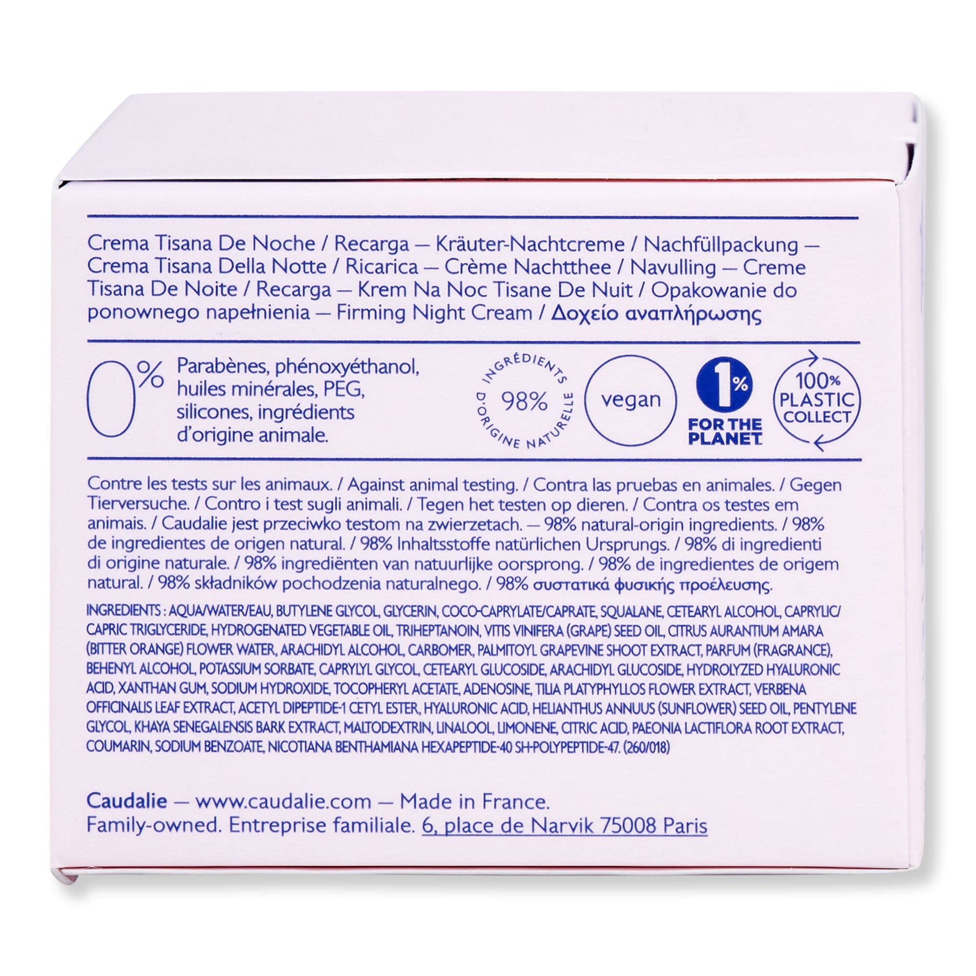 Caudalie Caudalie Resveratrol Lift Firming Night Cream Refill 1.6 oz 50 ml Night Creams 