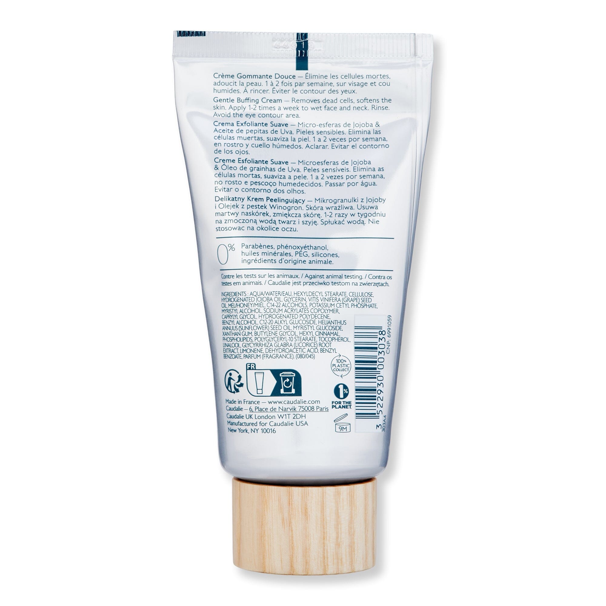 Caudalie Caudalie Vinoclean Gentle Buffing Cream 2.5 oz 75 ml Exfoliators & Peels 