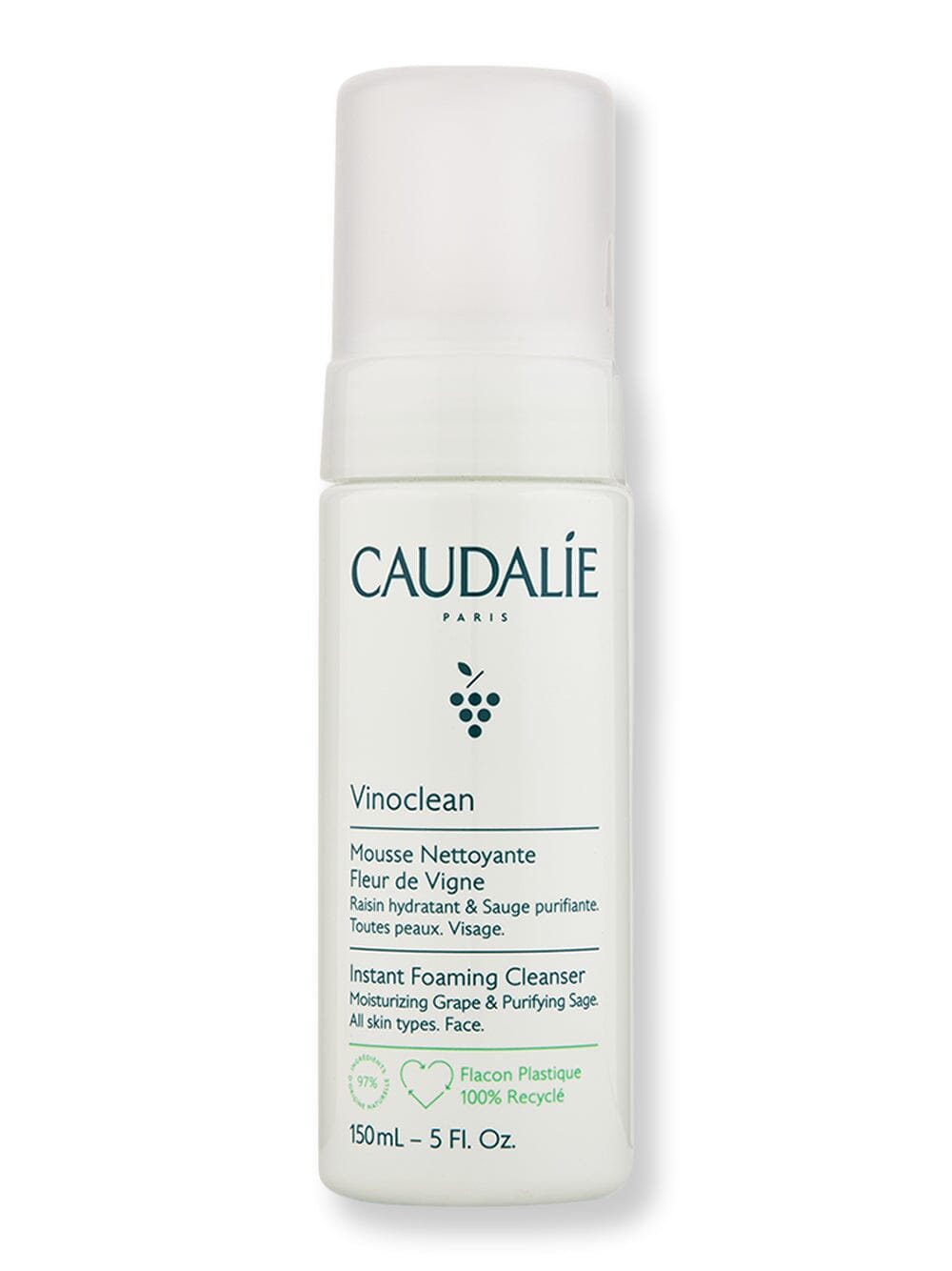 Caudalie Caudalie Vinoclean Instant Foaming Cleanser Face Cleansers 5 oz / 150 ml 