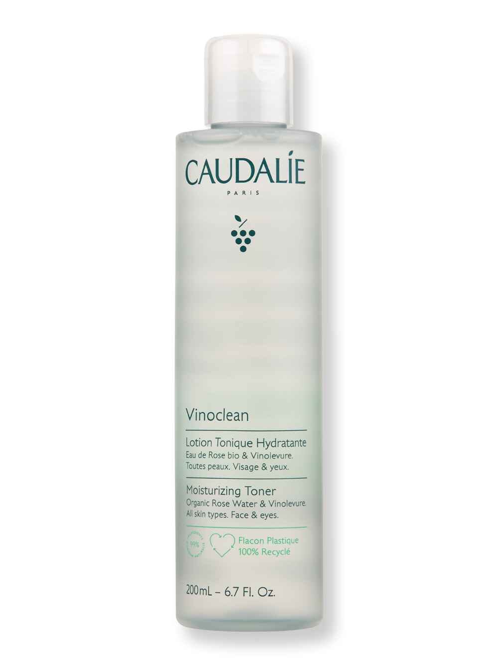 Caudalie Caudalie Vinoclean Moisturizing Toner with Rose Water 6.7 oz200 ml Toners 