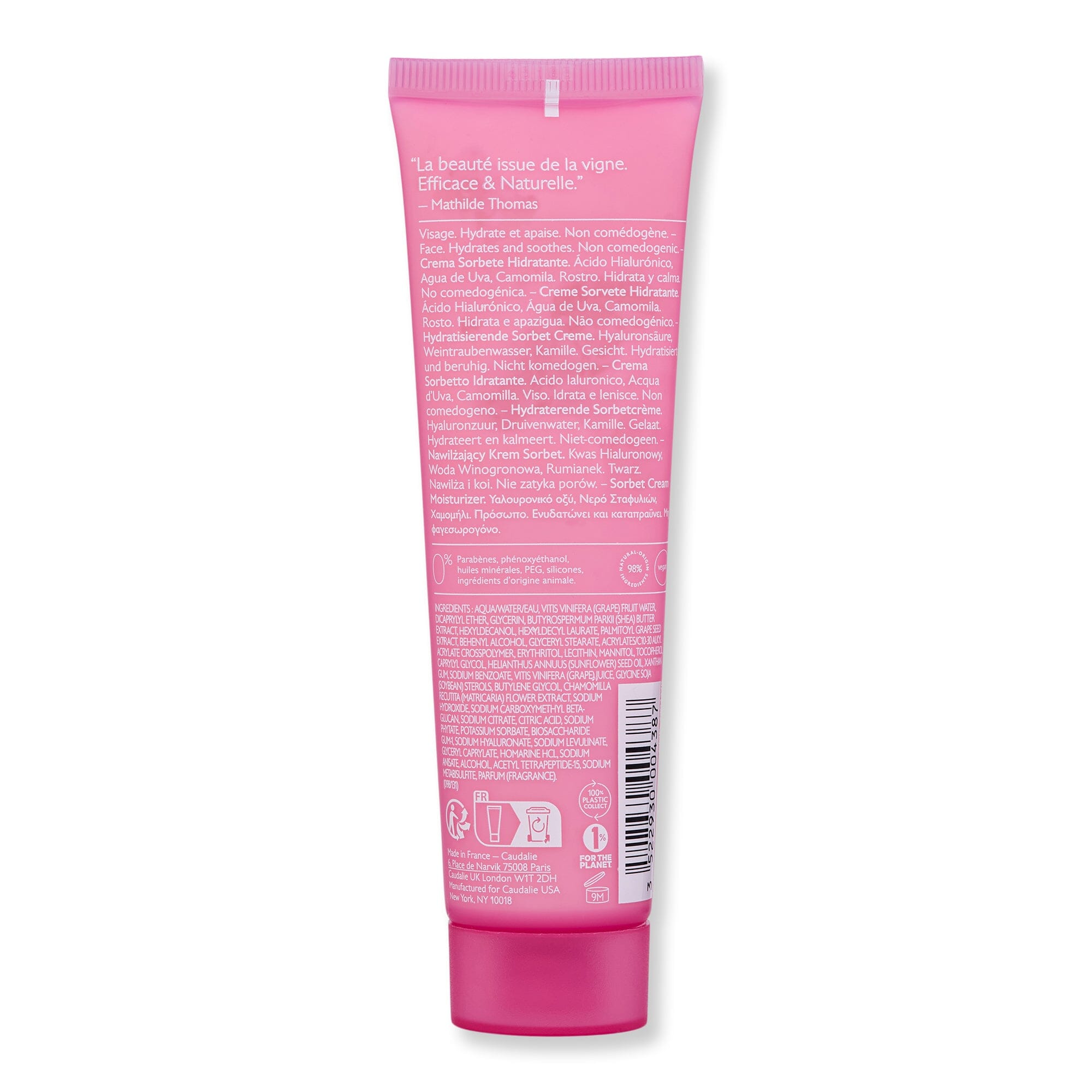 Caudalie Caudalie VinoHydra Sorbet Cream Moisturizer 2 oz 60 ml Face Moisturizers 