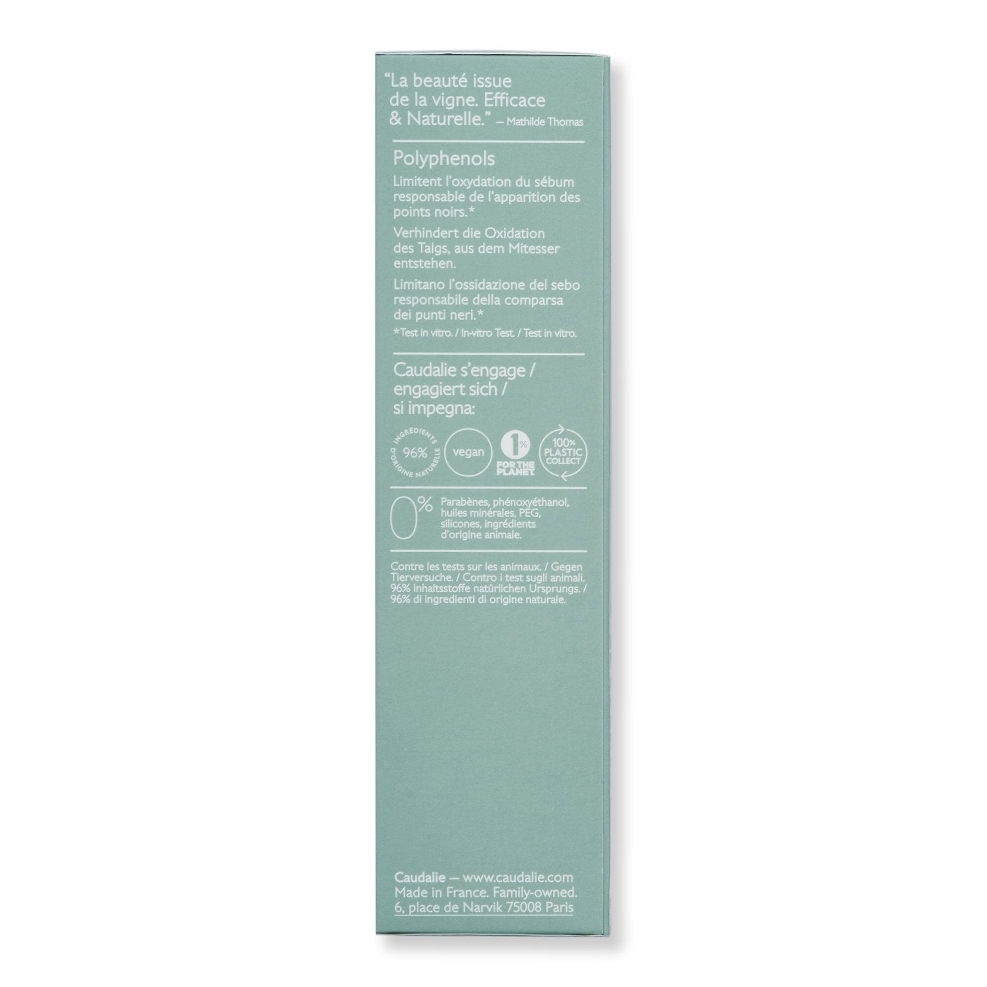 Caudalie Caudalie Vinopure Moisturizing Mattifying Fluid Face Moisturizers 